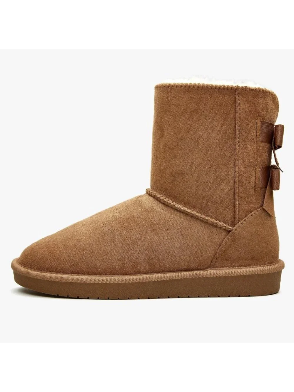 Cozy Black Mid Calf Suede Winter Snow Boots for Women - Easy Slip-On Style